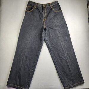 Edge Men's Heavy Denim Triple Stitched Black Carpenter Style Heavy Jeans - 32x34